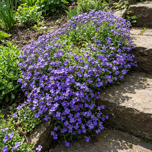 Graines de fleurs Blaukissen pour plantation en couvre-sol