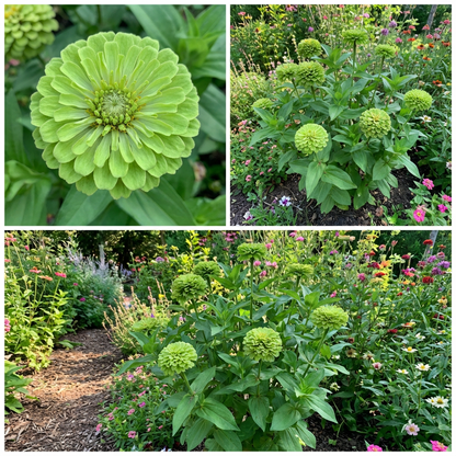 Zinnia Green Flower Seeds White for Stunning Blooms and Vibrant Gardens