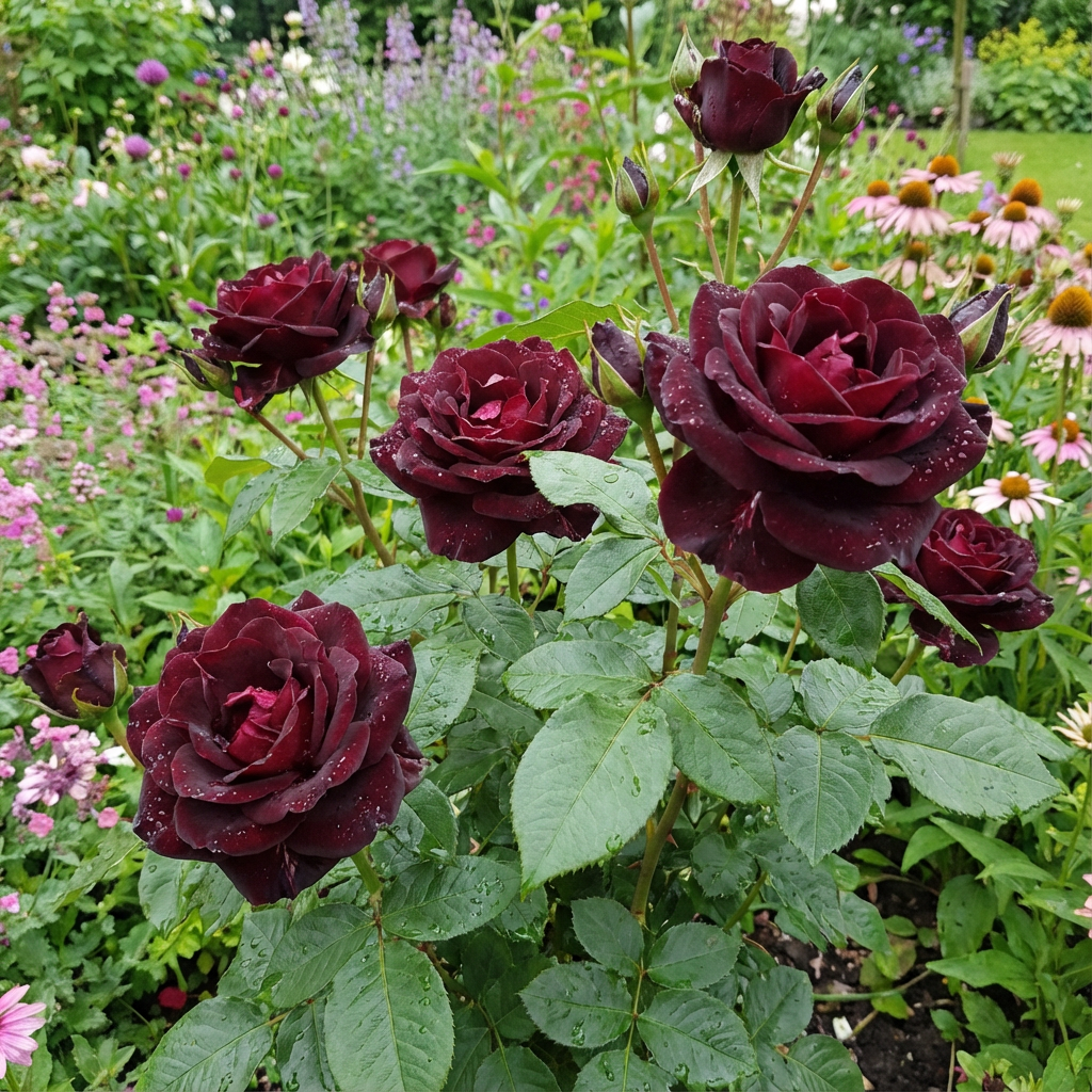 Graines uniques de rose perle noire pour plantation