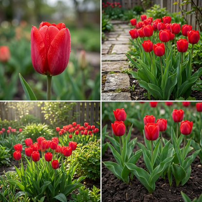 Tulip Flower Seeds - Vibrant Yellow and Red Blossoms for Stunning Garden Planting