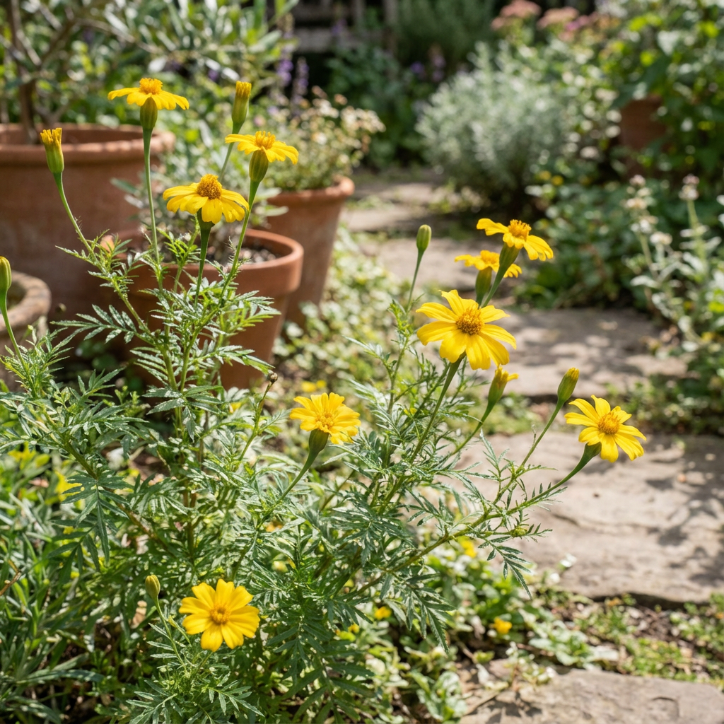 Yellow Tagetes Lemmonii Flowering Seeds for Easy Planting