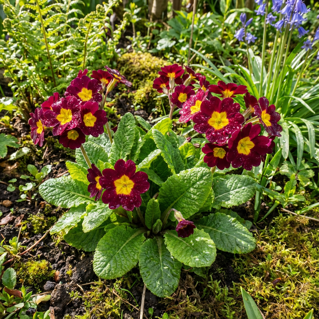 Maroon and Yellow Primrose Flower Seeds for Easy Planting