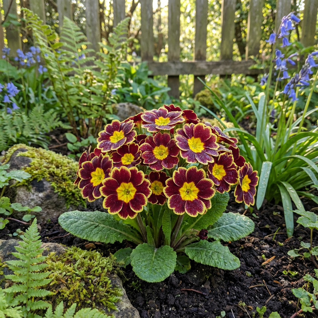 Maroon and Yellow Primrose Flower Seeds for Easy Planting