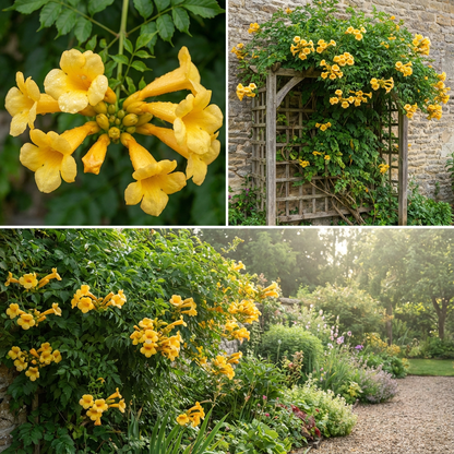Yellow Campis Radicans Flowering Seeds and Garden Decorator