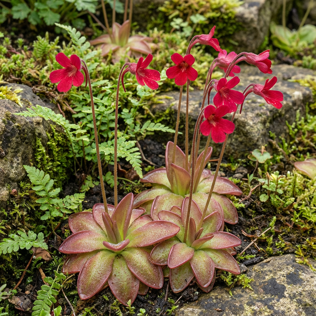 Red Laueana Butterwort Flowering Seeds and Planting  Gardening