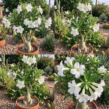 White Adenium Flower Seeds - Essential Planting
