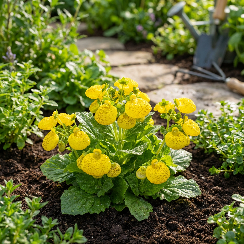 Yellow Calceolaria Crenatiflora Plant Seeds Planting