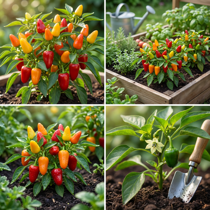 Mini Sweet Pepper Seeds for Planting Capsicum Annuum mix home garden raised bed