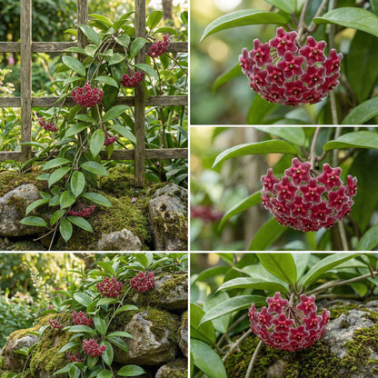 Red Hoya Flower Seeds for Planting - Vibrant Star-Shaped Blooms