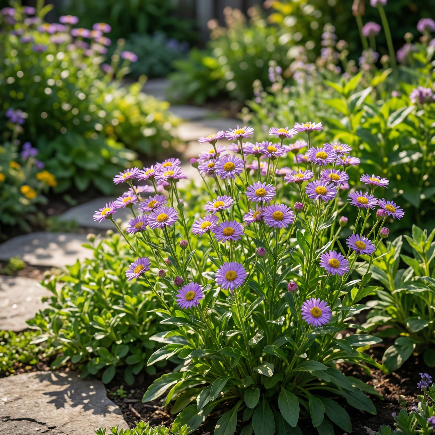 Purple Yellow Erigeron Flower Seeds for Vibrant Planting