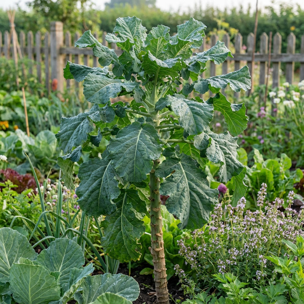 Green Walking Stick Kale Tree Seeds for Easy Planting
