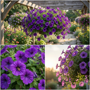 Violet Hanging Petunia Seeds for Vibrant Garden Planting