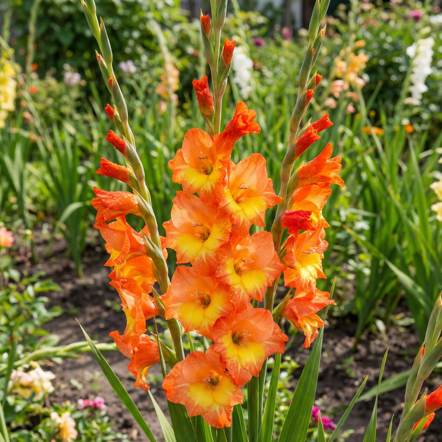 Orange Yellow Gladiolus Seeds for Planting  Vibrant Garden Blooms