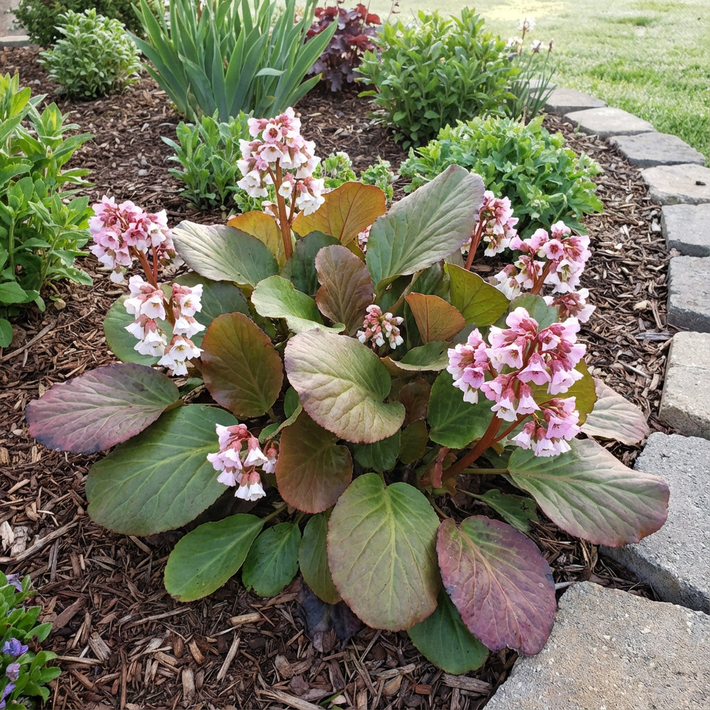 Mixed Bergenia Cordifolia Flower Planting Seeds - Perennial Seeds for Vibrant Garden Blooms