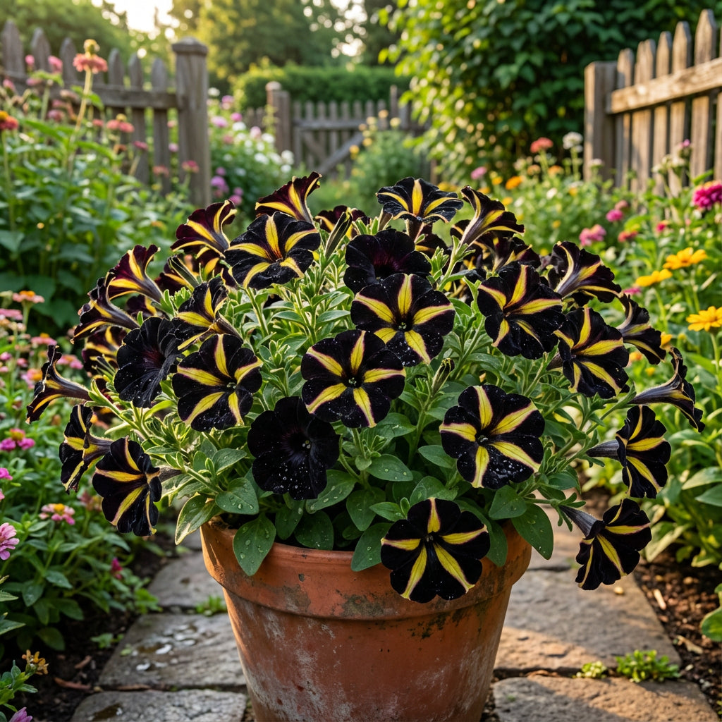 Black Yellow Petunia Seeds for Planting