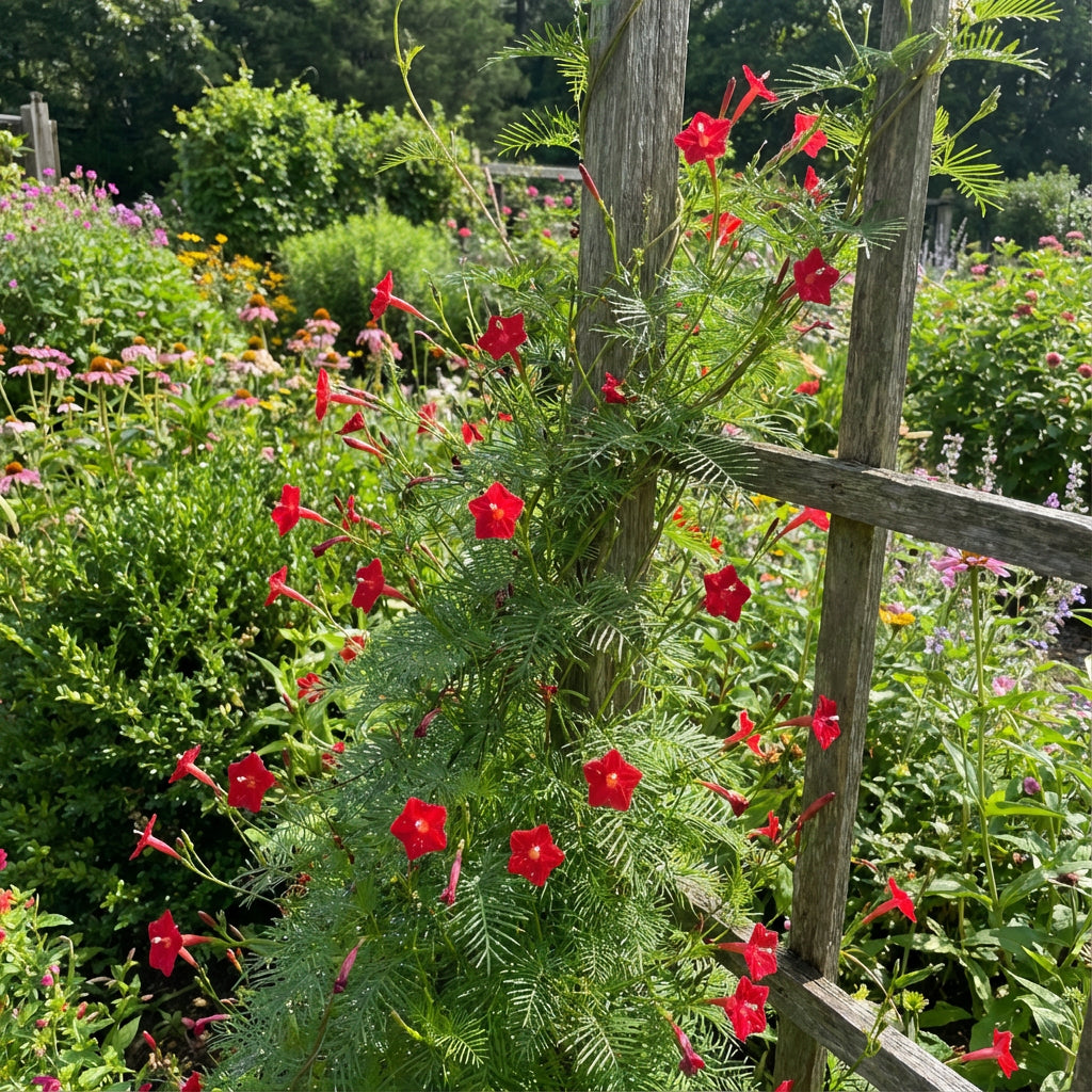 Red Cypress Flower Planting Seeds - Grow Vibrant Flowers for Your Garden