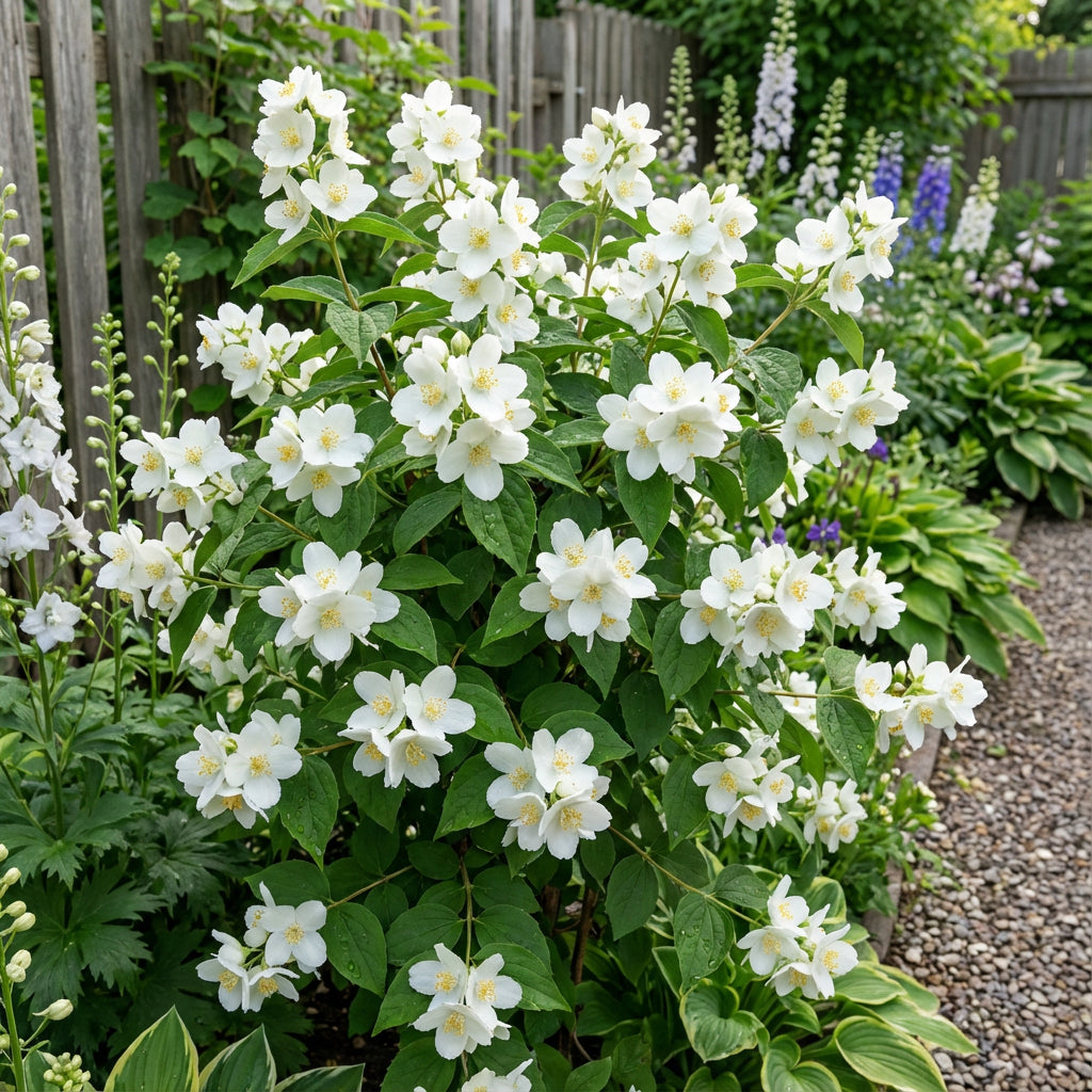 White Philadelphus Coronarius Seeds for Planting - Fragrant Mock Orange Blooms