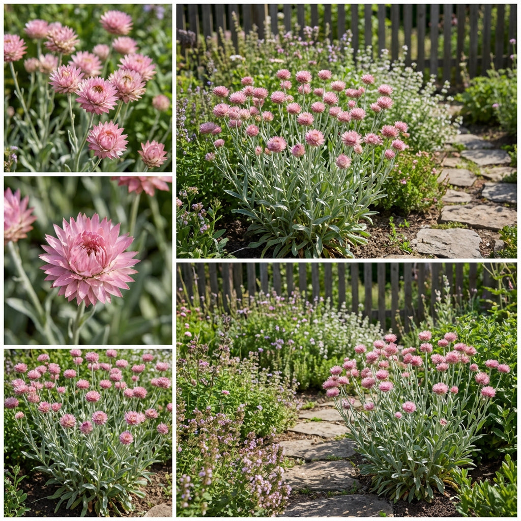 Pink Immortelle Flower Seeds for Planting  Beautiful Everlasting Blooms for Your Garden