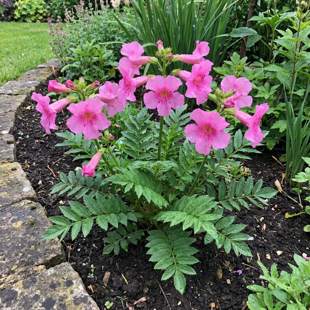 Pink Incarvillea Flower Seeds for Planting - Vibrant Perennial Blooms
