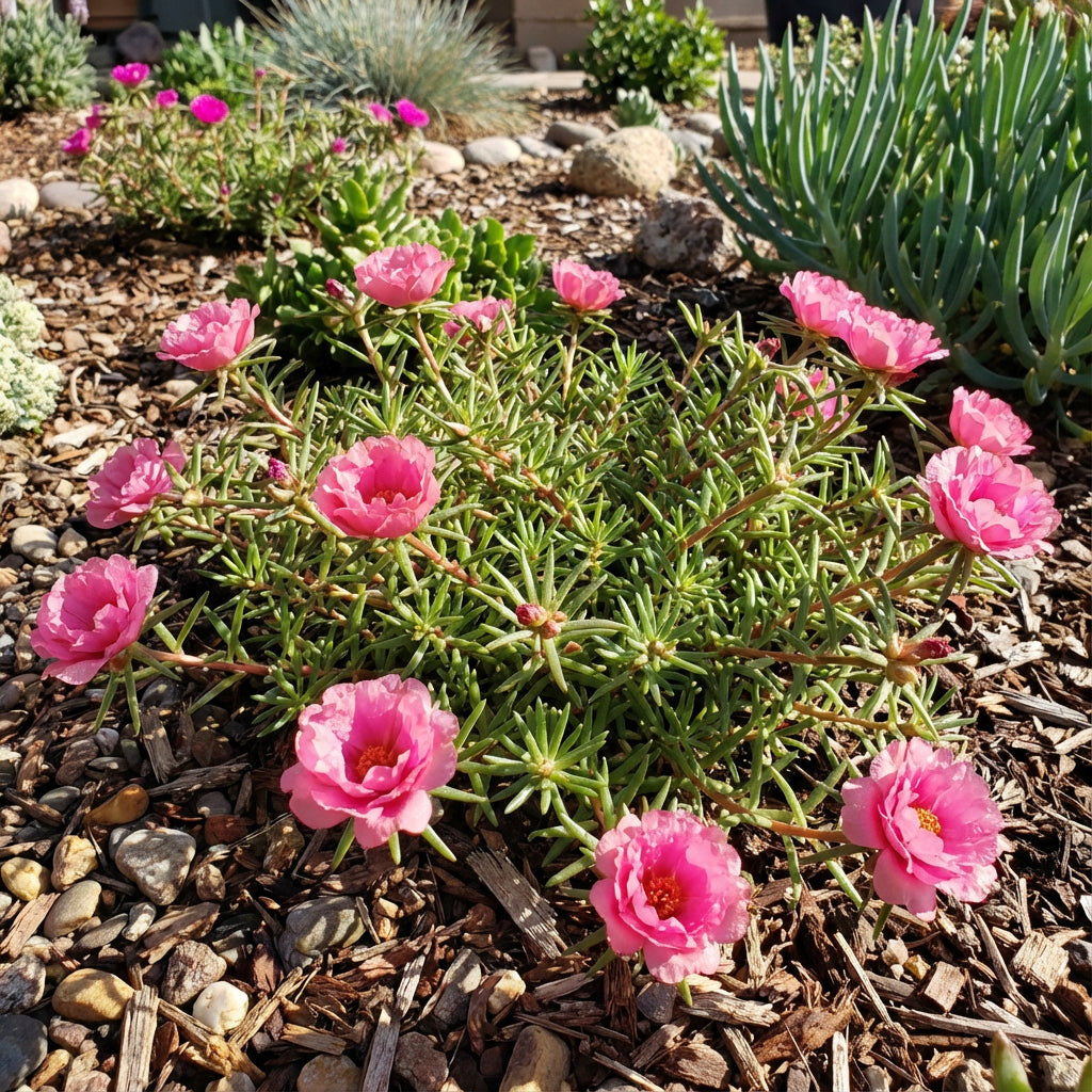 Pink Portulaca Grandiflora Seeds for Planting | Vibrant Annual Flowers