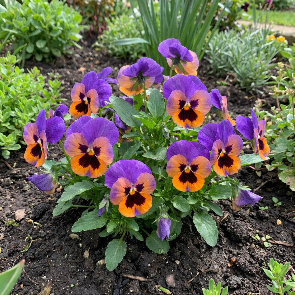 Purple Orange Pansy Seeds for Vibrant Planting