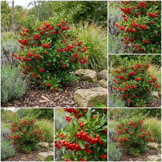 Red Pyracantha Fortuneana Seeds for Planting  Vibrant Berries, Easy-Growing Shrub