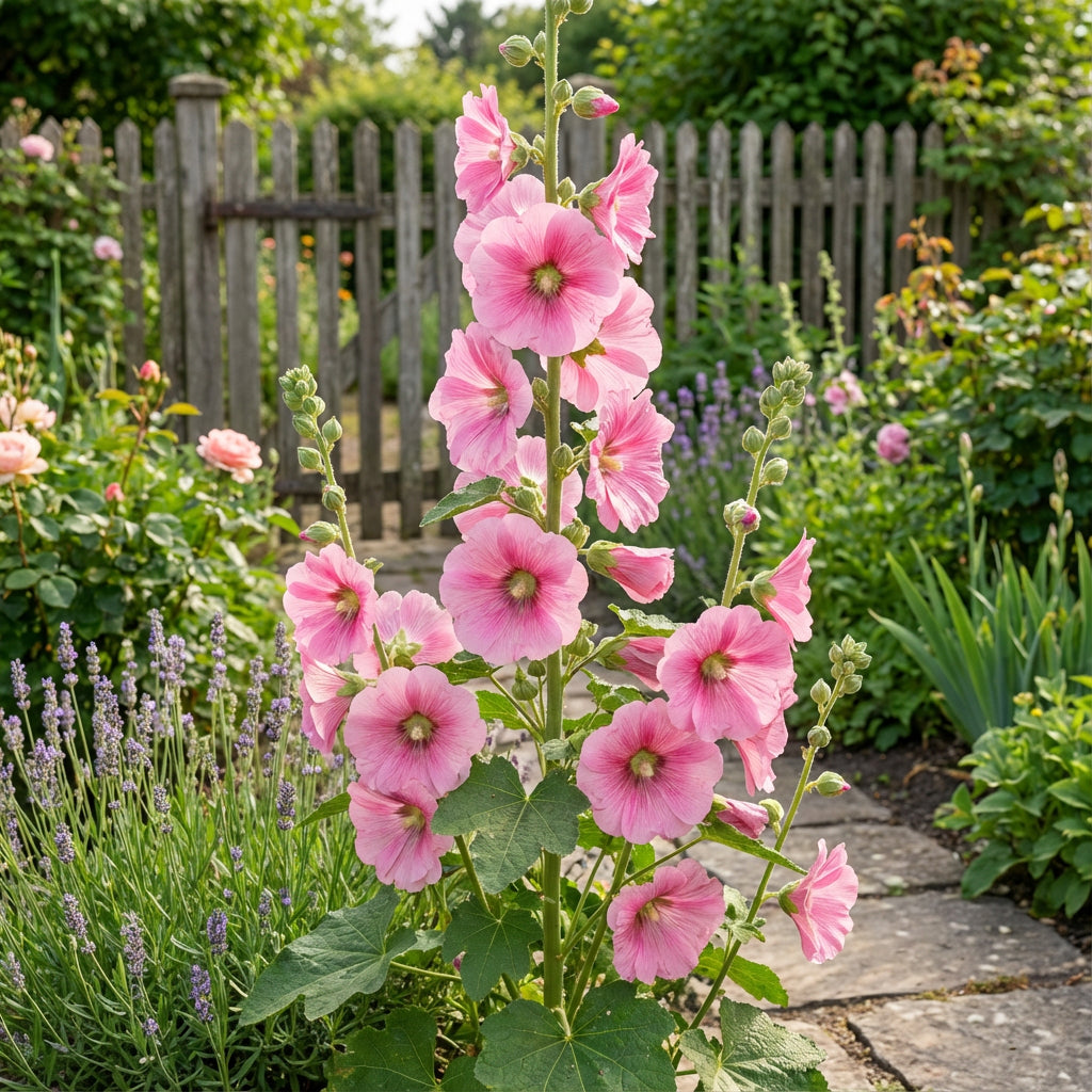 Althaea Rosea Rosa Blütensamen für lebendiges Pflanzen und üppige Gärten