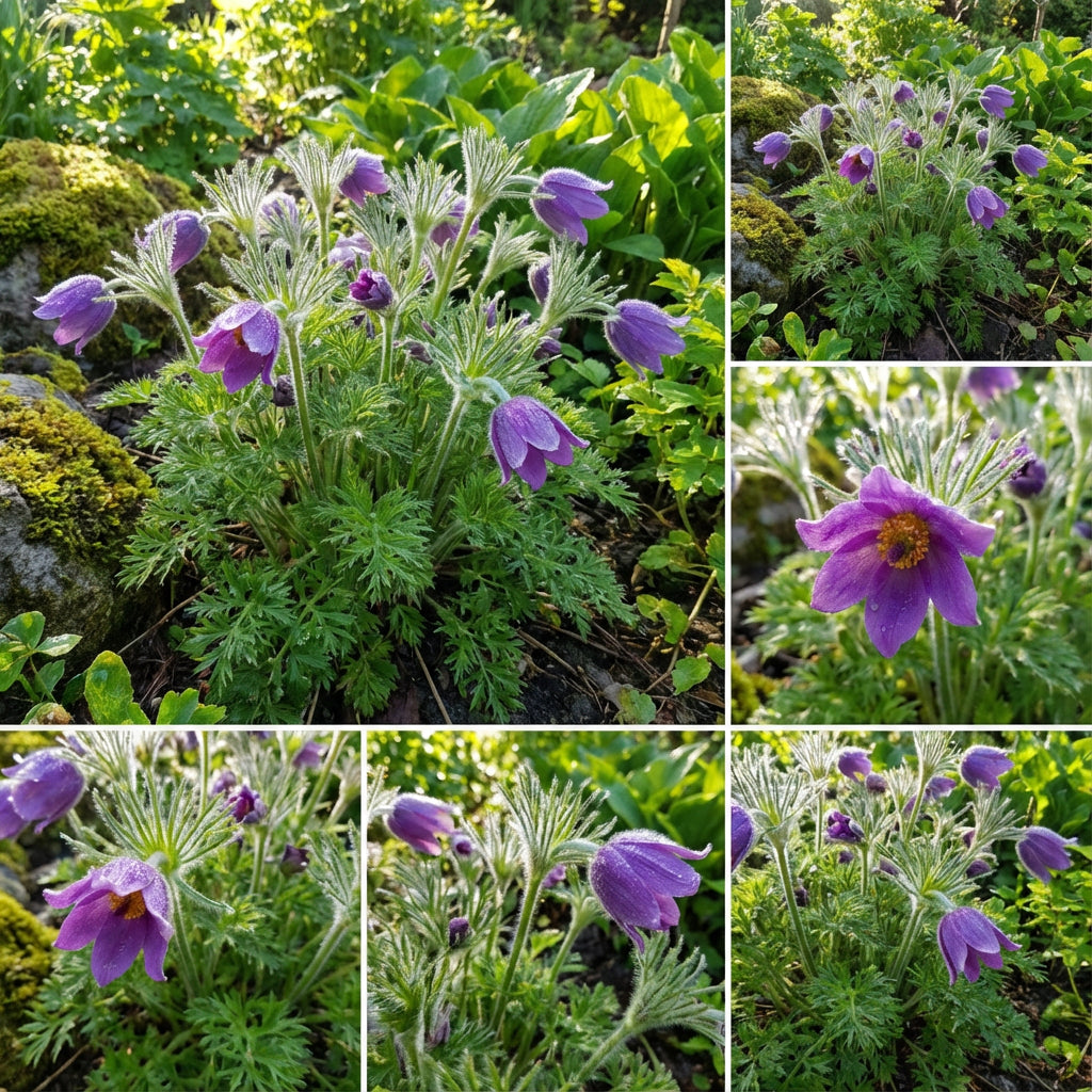 Violet Anemone Pulsatilla Seeds for Charming Planting