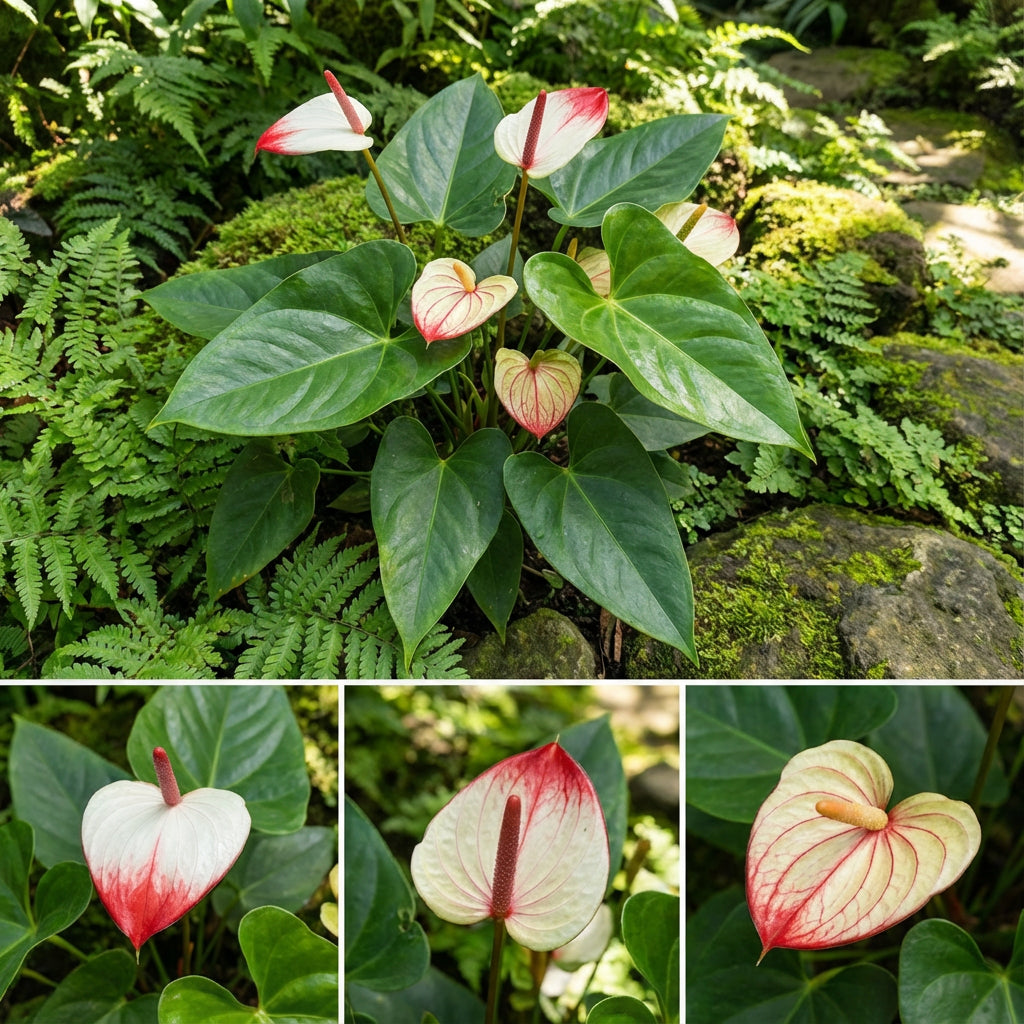 Anthurium Flower Seeds - White & Red Planting Seeds for Your Garden