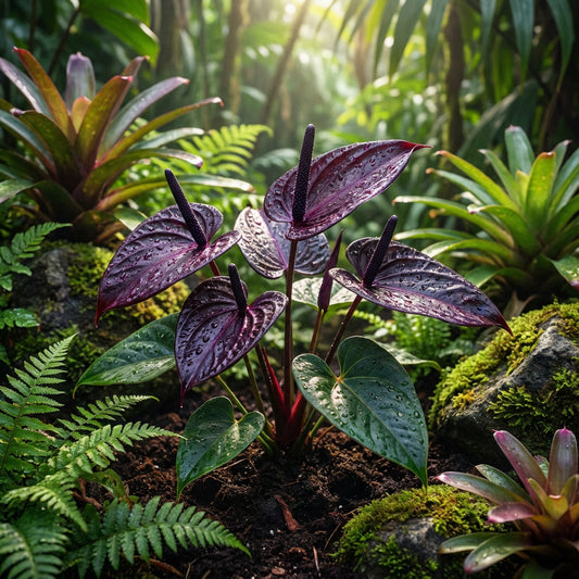 Exotic Anthurium Violet Flower Seeds for Garden Planting