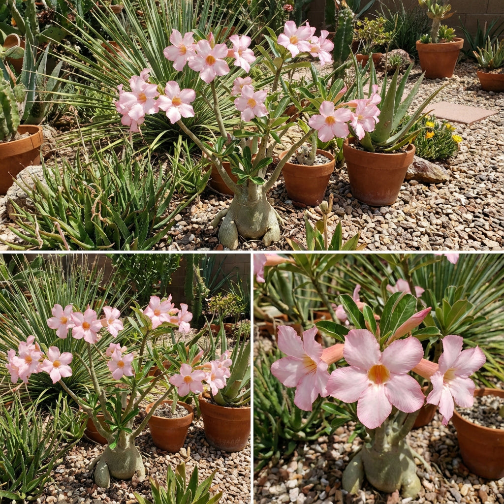 Light Pink Adenium Obesum Flower Seeds for Easy Planting