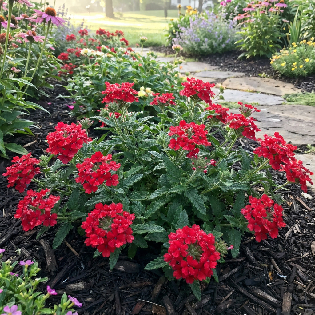 Verbena Flower Planting Seeds Red for Vibrant Blooms - Seed for Striking Color and Lush Garden Displays
