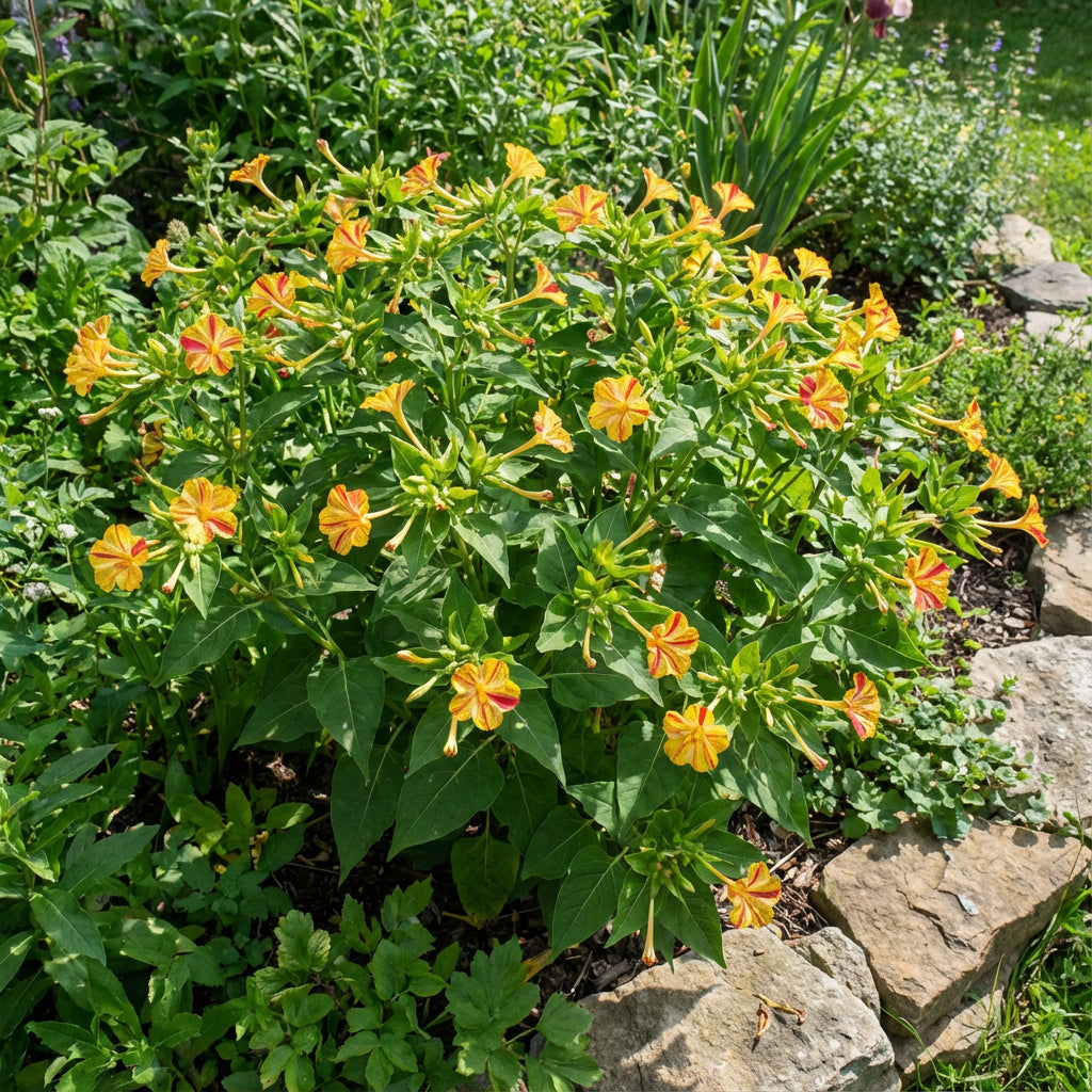 Yellow & Red Mirabilis Flower Seeds for Planting - Vibrant Blooms