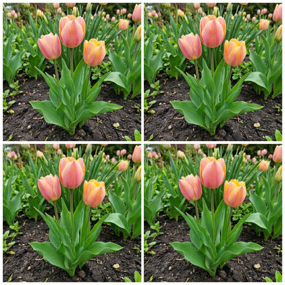 Pink and Yellow Tulip Flower Seeds for Planting - Beautiful Spring Blooms for Your Garden