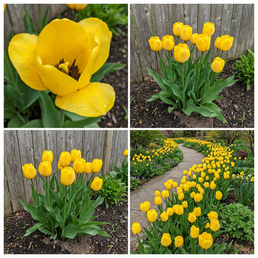 Tulip Flower Seeds Planting Deep Yellow