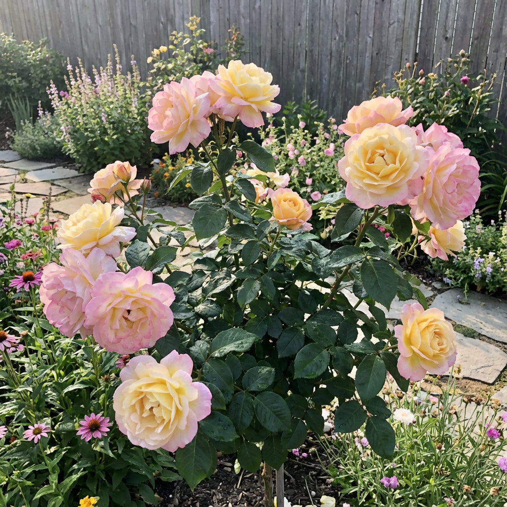 Yellow Pink Rose Flower Seeds Planting Yellow Pink