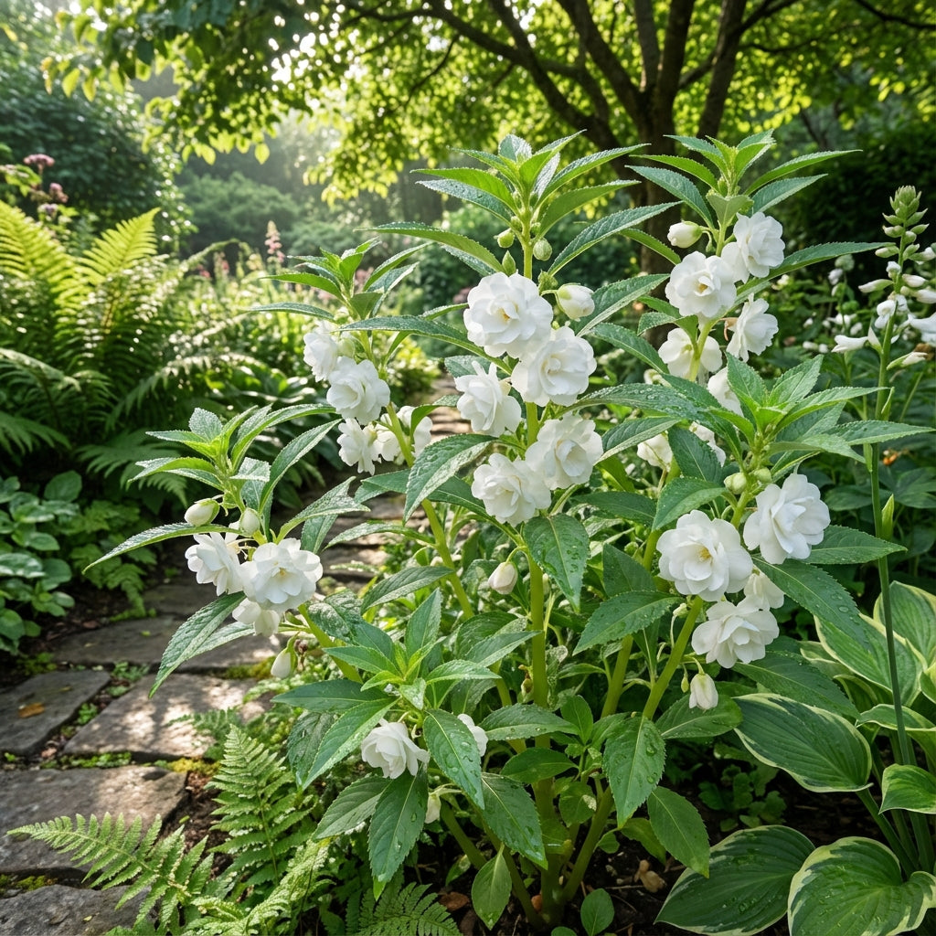 Balsam Flower Seeds - White Planting Variety