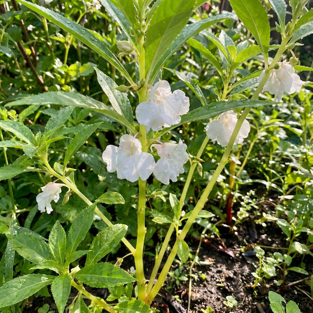 Balsam Flower Seeds - White Planting Variety