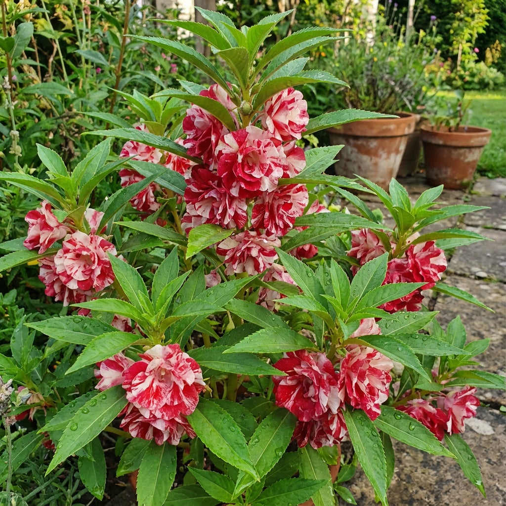 Balsam Flower Seeds for Planting - Red and White Mix