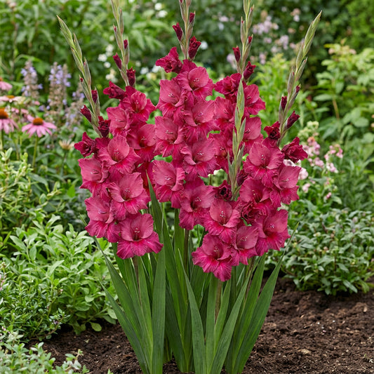 Dark Pink Gladiolus Flower Seeds for Planting