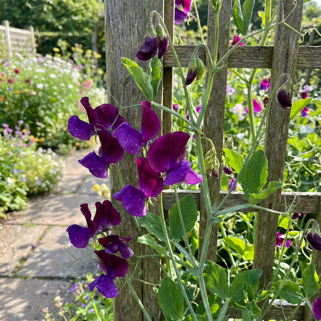 Sweet Pea Flower Purple Seeds for Planting - Grow Charming and Aromatic Flowers in Your Space