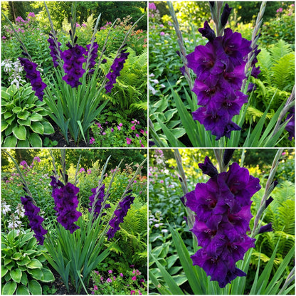 Dark Purple Gladiolus Flower Seeds for Planting - Elegant Blooms for Your Garden