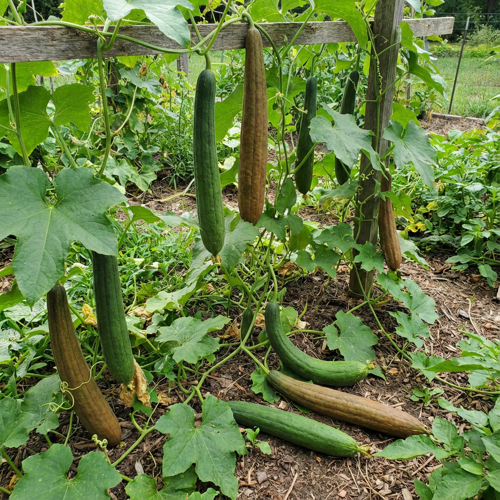 Green Brown Luffa Esmeralda Seeds for Easy Planting