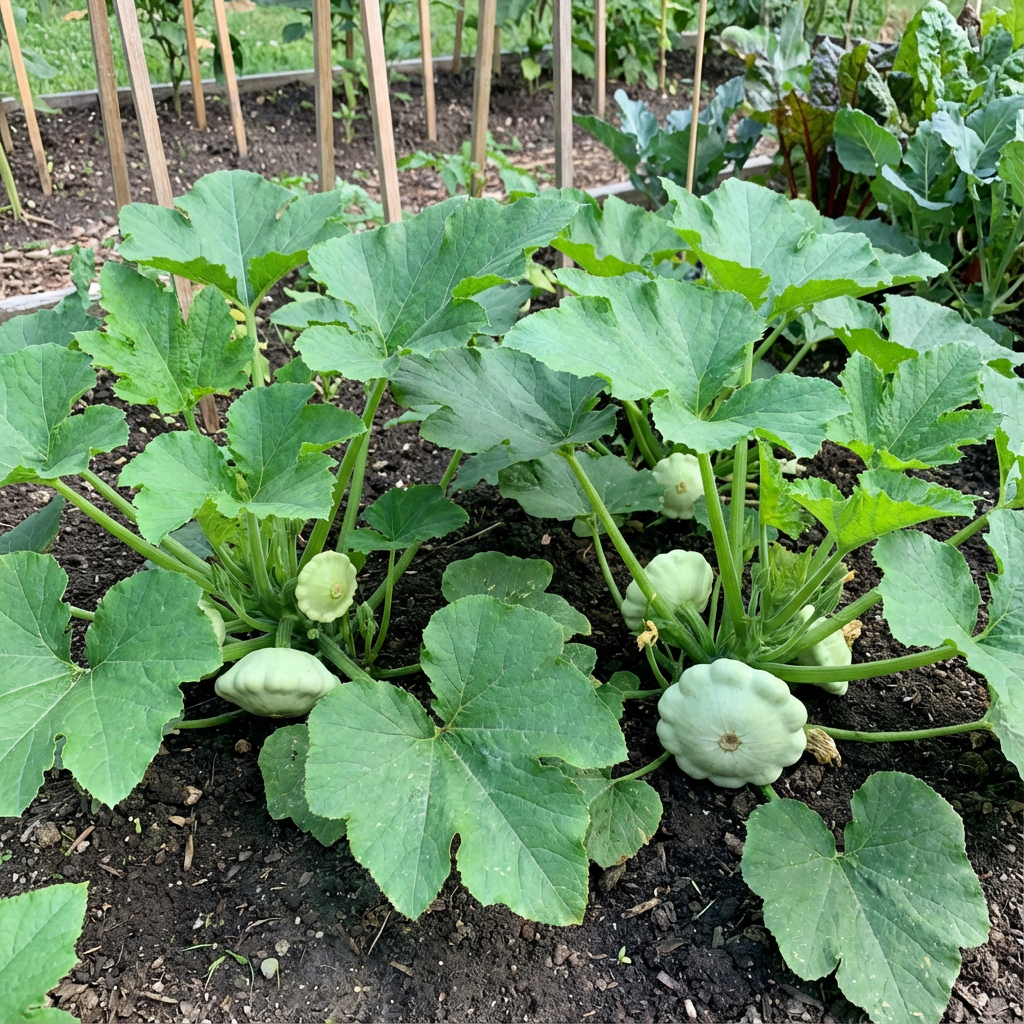 Squash Summer Velvet Bennings Green Tint Scallops Garden Vegetable Seeds for Tender and Flavorful Squash