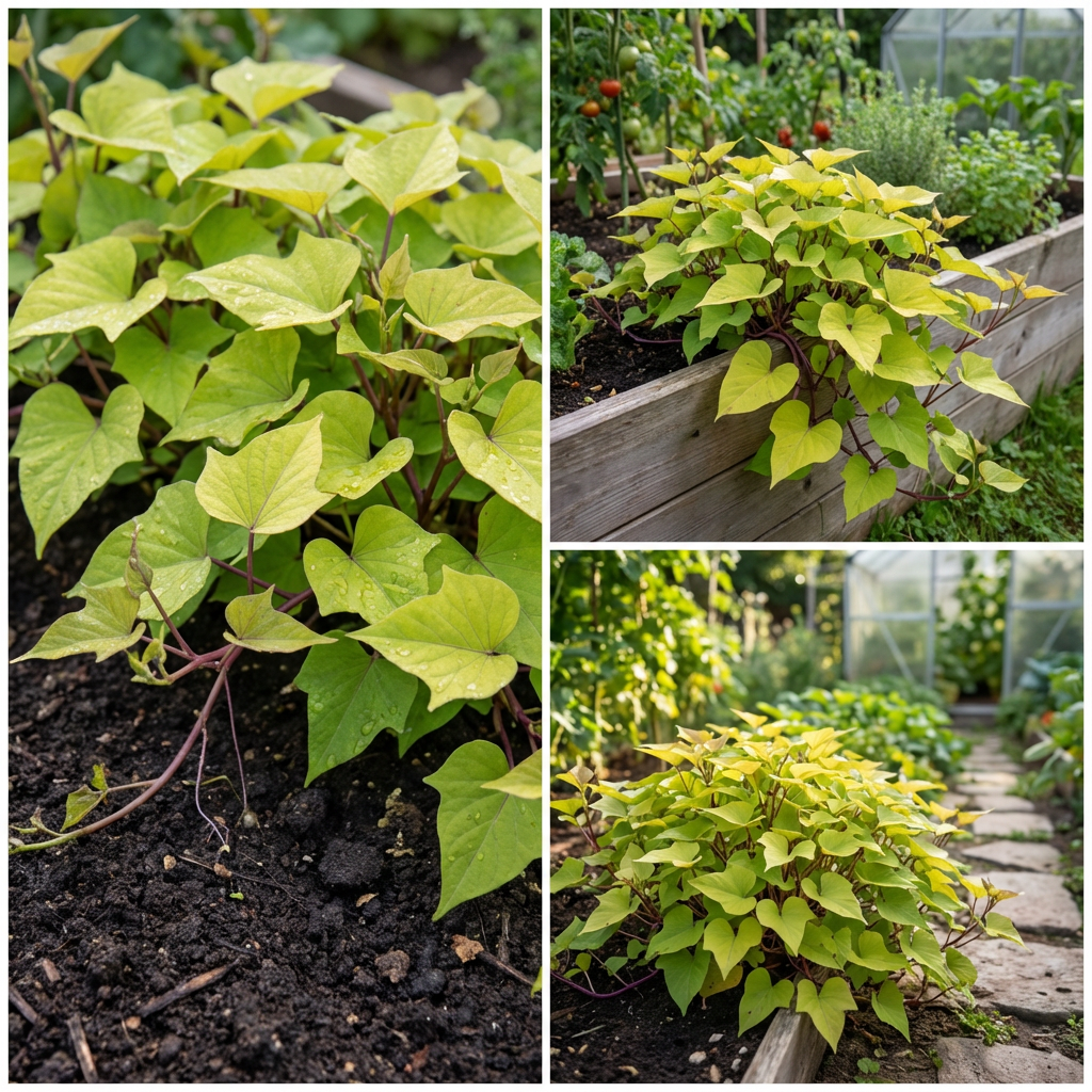 Yellow Batatas Potato Vegetable Seeds Planting