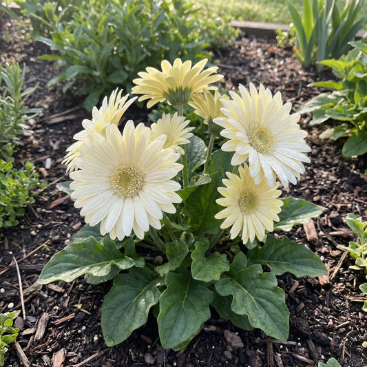 White Gerbera Vanilla Seeds for Planting  Ideal for Stunning Floral Displays and Fresh Garden Beautification
