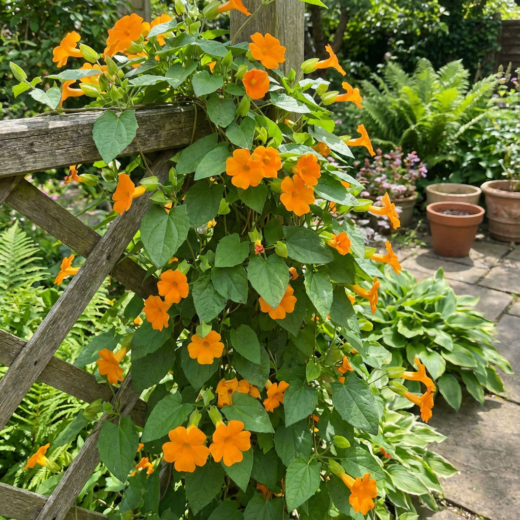 Orange Thunbergia Flower Planting Seeds - 1 pcs