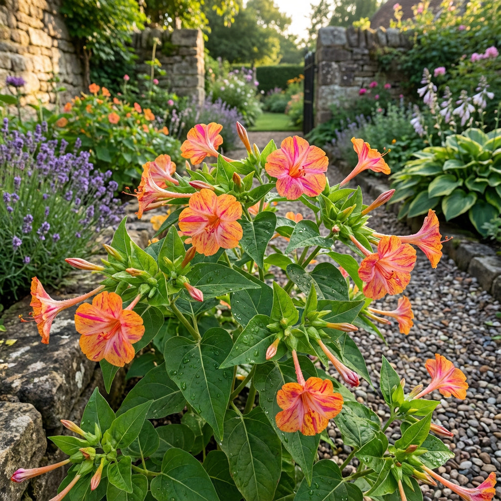 Orange Pink Mirabilis Seeds for Planting - Annual Flower Seeds for Vibrant Blooms