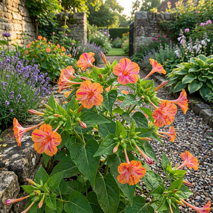 Orange Pink Mirabilis Seeds for Planting - Annual Flower Seeds for Vibrant Blooms