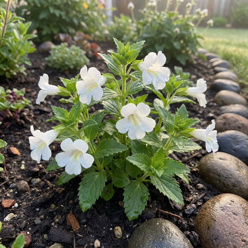 White Mimulus Flower Seeds for Planting  Seed for Lush Gardens and Delightful Blooms